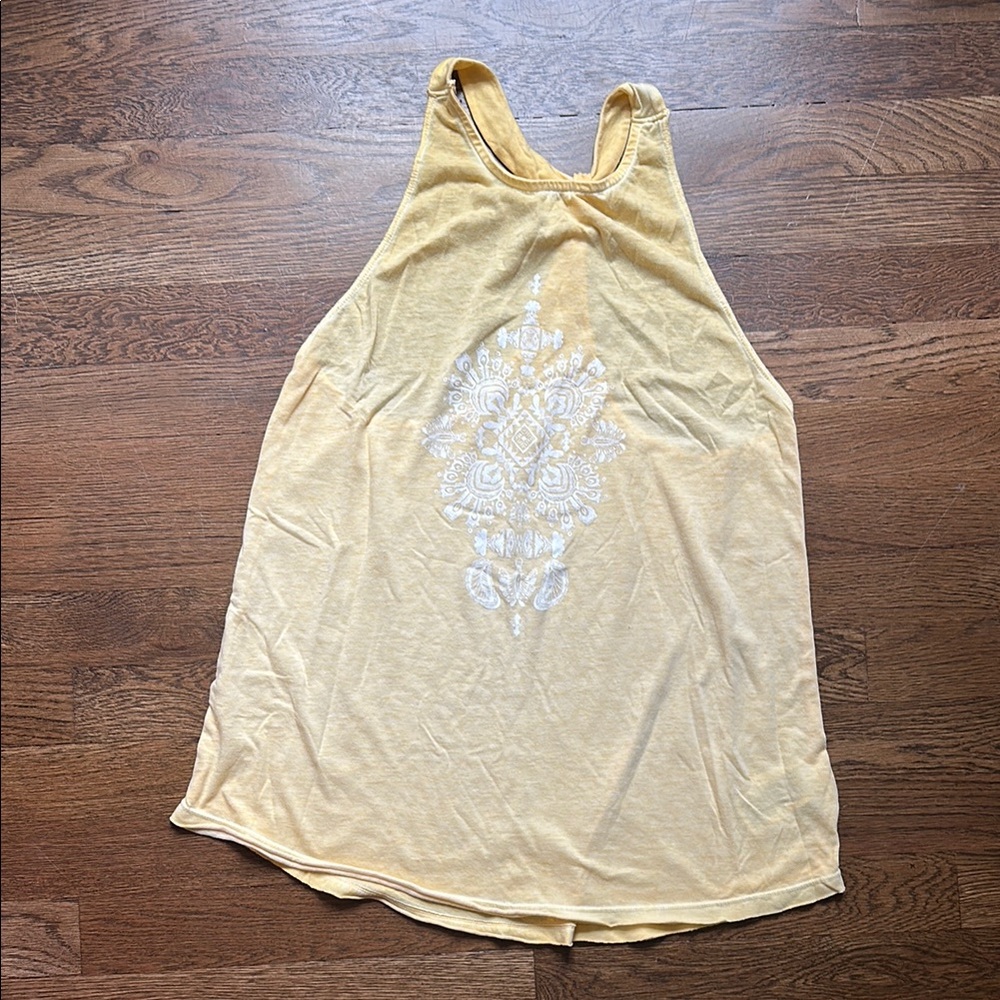 Roxy Yellow Racerback Tank Top Sleeveless